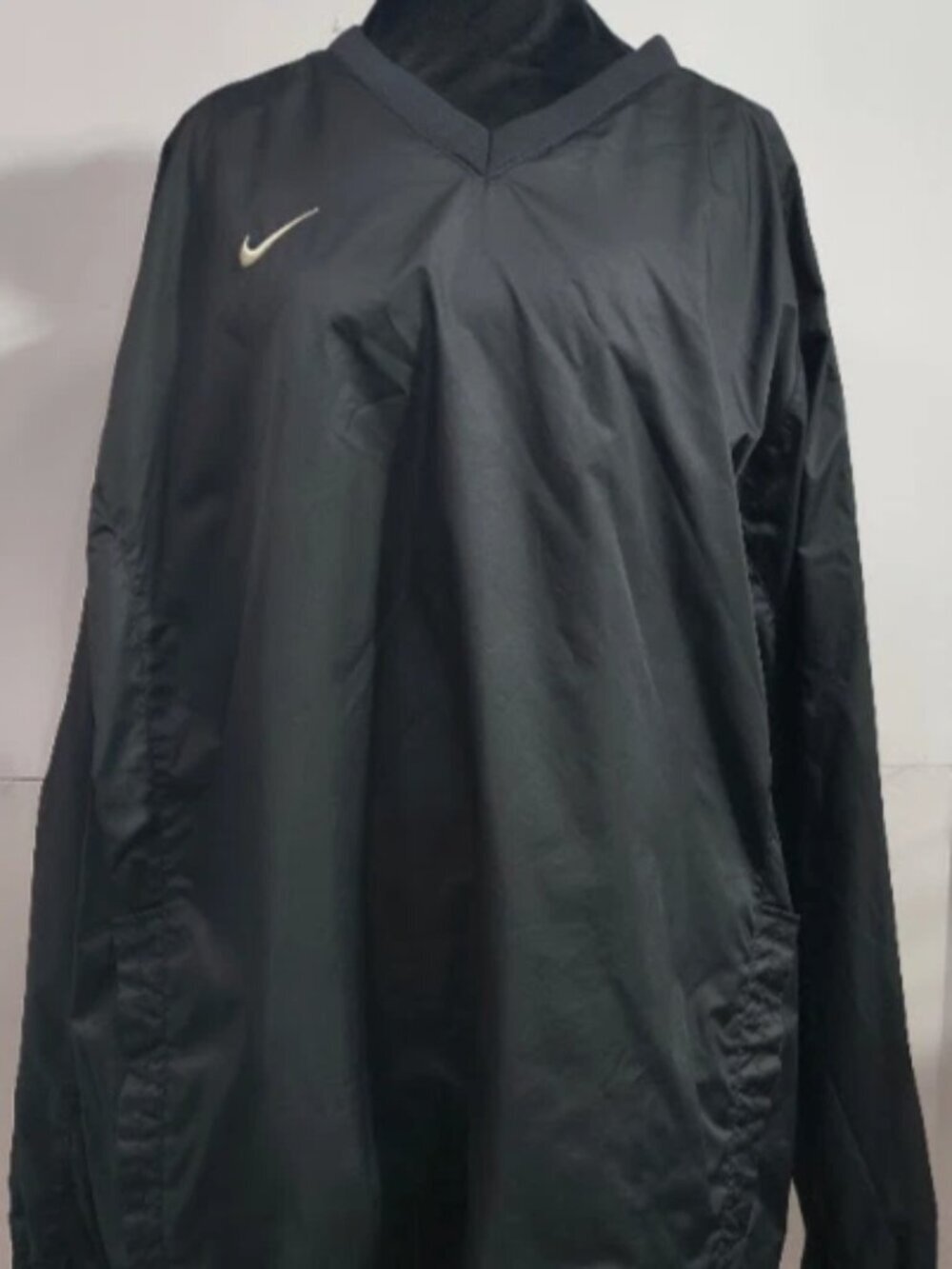 Nike Teams Black Long Sleeve Active Wear Pullover V Neck Windbreaker XL RN56323